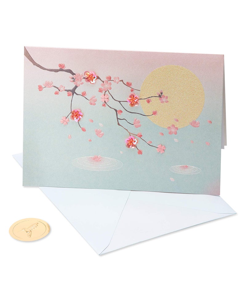 Papyrus Blank Card (Cherry Blossoms) - Image 4